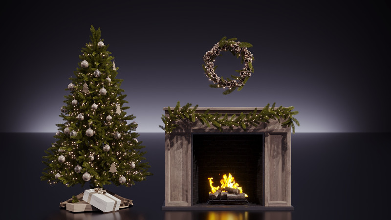 Dekorasi Natal 7 Model 3D .c4d .max .obj .3ds .fbx .stl .blend 