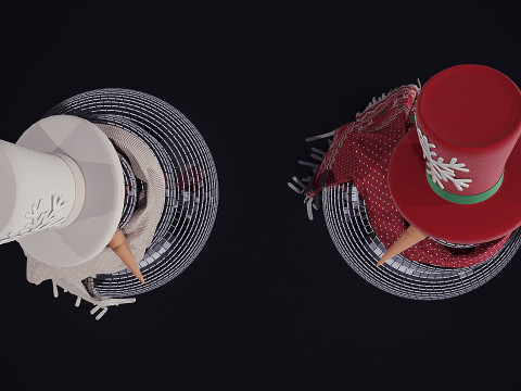 Dekoracje świąteczne 08 Model 3D