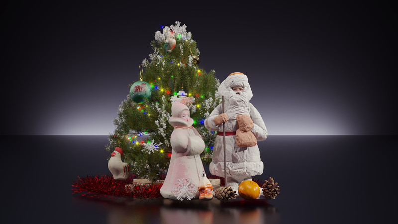 Dekorasi Natal 09 Model 3D .c4d .max .obj .3ds .fbx .stl .blend