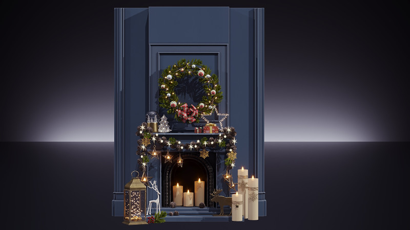 Christmas Decor 10 3D Model .c4d .max .obj .3ds .fbx .stl .blend 