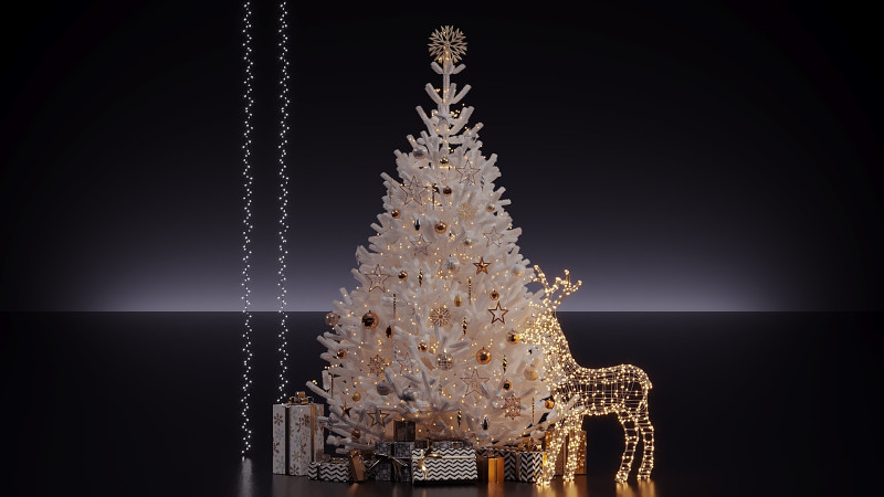 Christmas Decor 11 3D Model .c4d .max .obj .3ds .fbx .stl .blend