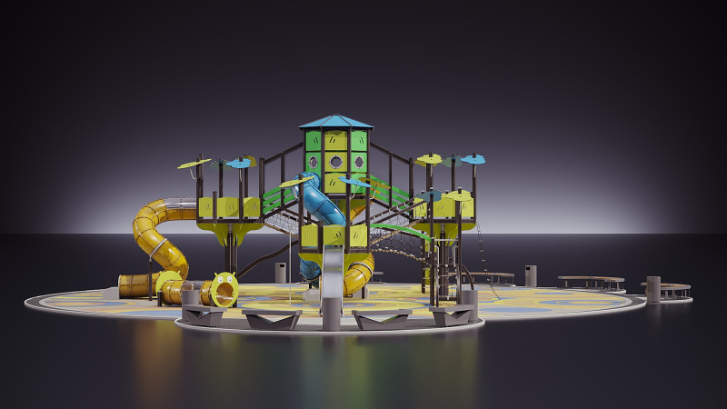 बड़ा खेल का मैदान 3D मॉडल .c4d .max .obj .3ds .fbx .stl .blend 