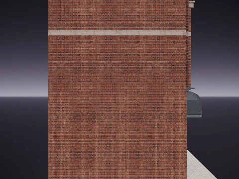 Brick building 3D Model