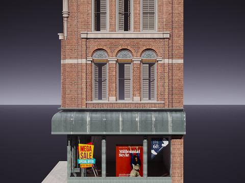 Edificio in mattoni Modello 3D