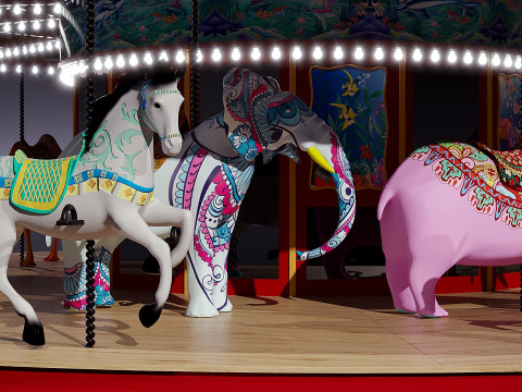 회전목마 3D 모델