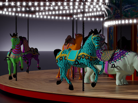 회전목마 3D 모델