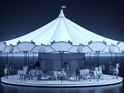 회전목마 3D 모델