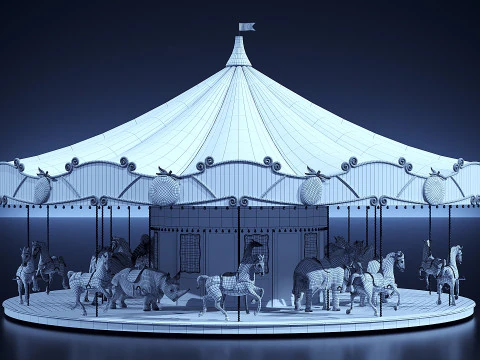 회전목마 3D 모델