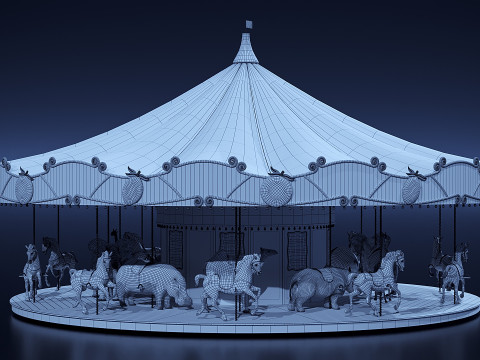 회전목마 3D 모델