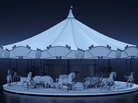 회전목마 3D 모델