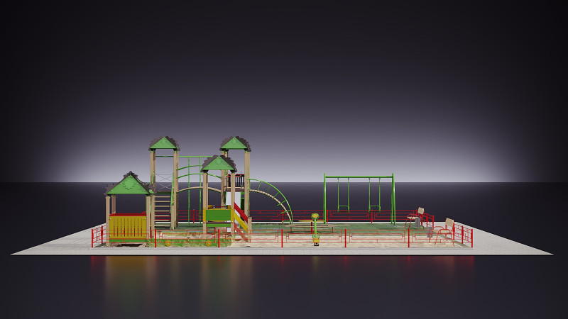 Plac zabaw dla dzieci Model 3D .c4d .max .obj .3ds .fbx .stl .blend