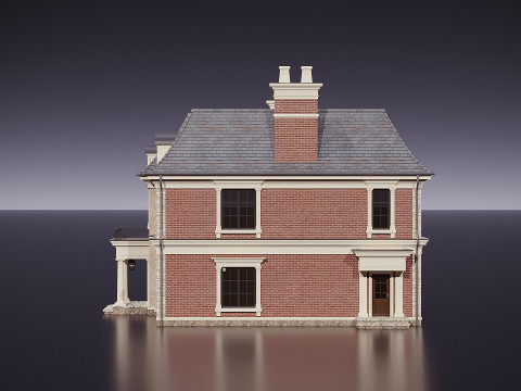 Rumah bata klasik Model 3D