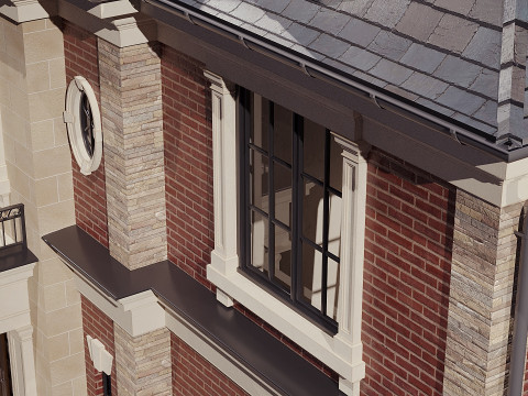 Rumah bata klasik Model 3D