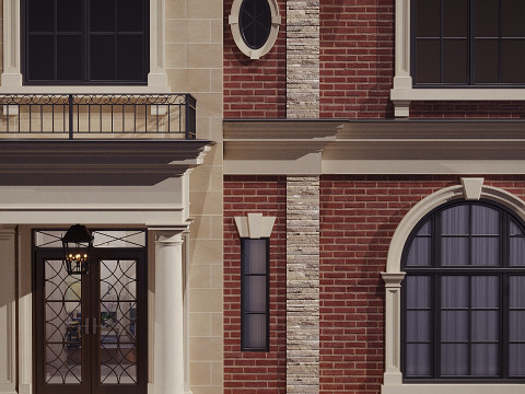 Rumah bata klasik Model 3D