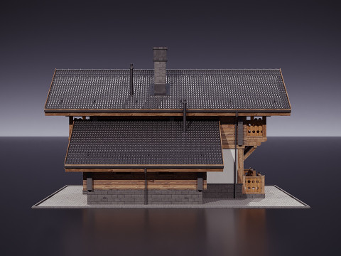 Rumah Pedesaan Model 3D