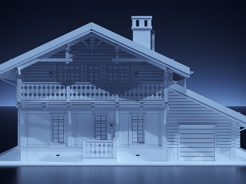 Rumah Pedesaan Model 3D