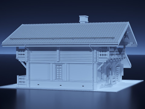 Rumah Pedesaan Model 3D