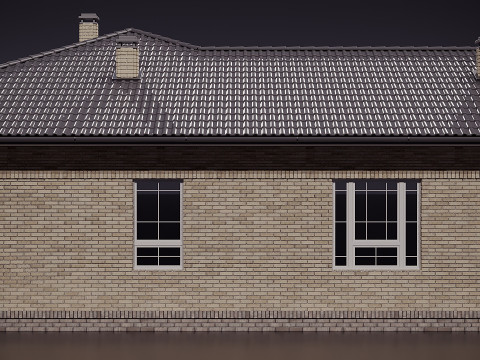 Landhuis met garage 3D Model