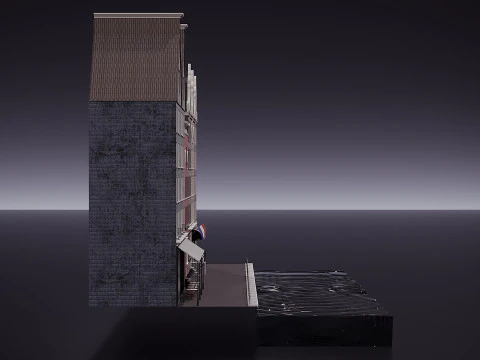 Facade Amsterdam 3D Model