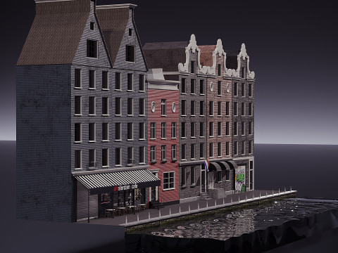 Fassade Amsterdam 3D Modell