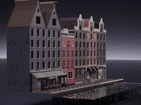 Facade Amsterdam 3D Model