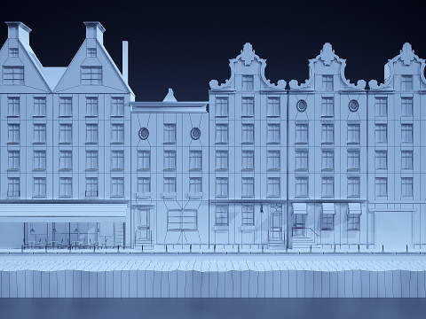 Fassade Amsterdam 3D Modell