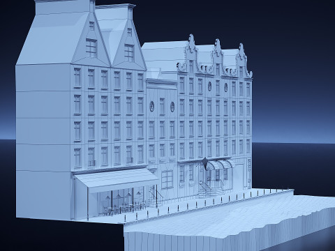 Fassade Amsterdam 3D Modell