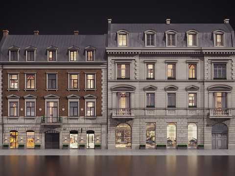 घर का मुखौटा 3D मॉडल