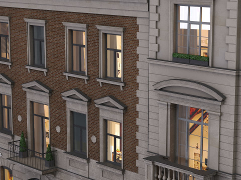 घर का मुखौटा 3D मॉडल