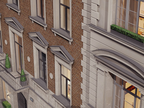 घर का मुखौटा 3D मॉडल