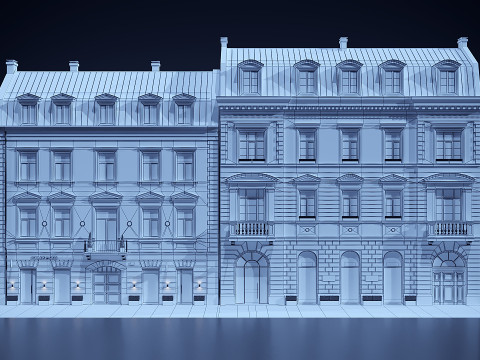 घर का मुखौटा 3D मॉडल