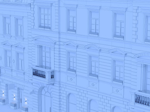 घर का मुखौटा 3D मॉडल