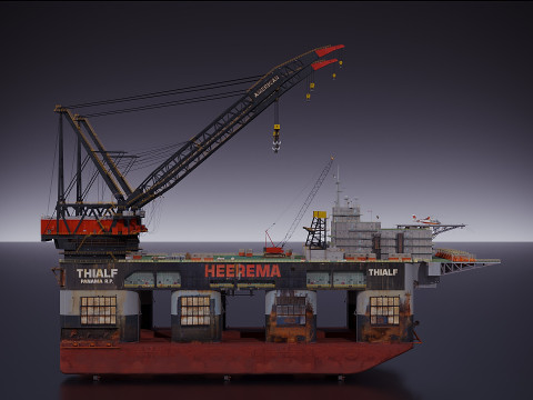 석유 플랫폼 3D 모델