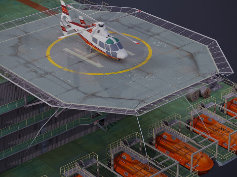 Oil platform 3D Model