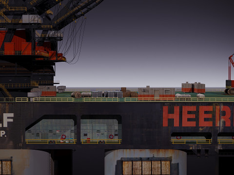 Oil platform 3D Model