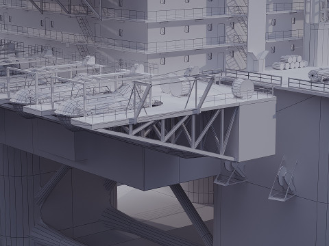 Oil platform 3D Model