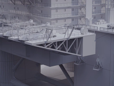 Oil platform 3D Model