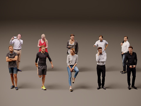 Sammlung von Menschen x 10 05 3D Modell