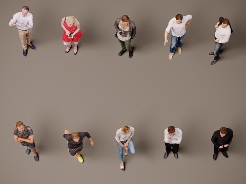 人物集合 x 10 05 3D 模型