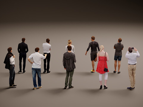 人物集合 x 10 05 3D 模型