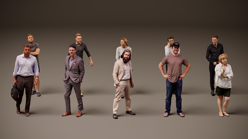 人物集合 x 10 06 3D 模型 .c4d .max .obj .3ds .fbx .stl .blend