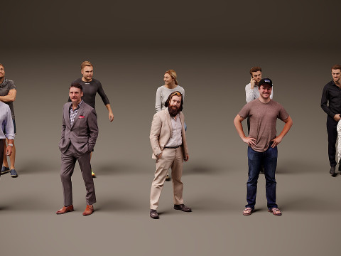 Sammlung von Menschen x 10 06 3D Modell