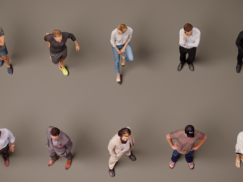 人物集合 x 10 06 3D 模型
