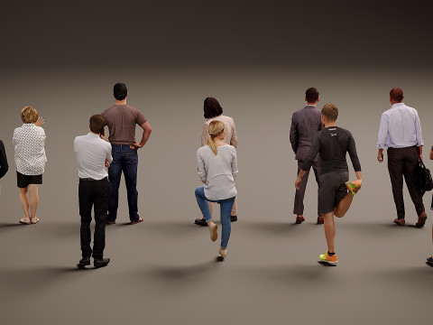 人物集合 x 10 06 3D 模型