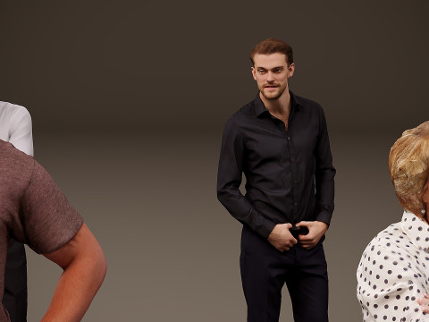 人物集合 x 10 06 3D 模型