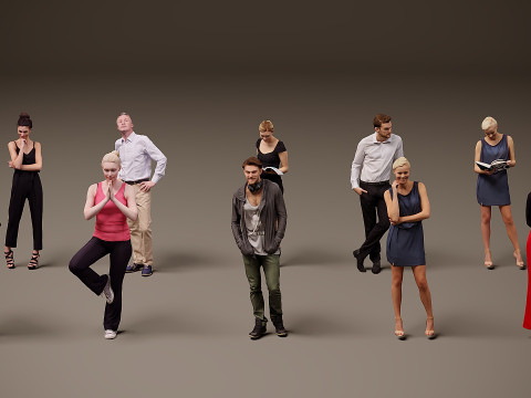 Sammlung von Menschen x 10 07 3D Modell