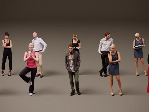 Verzameling van mensen x 10 07 3D Model