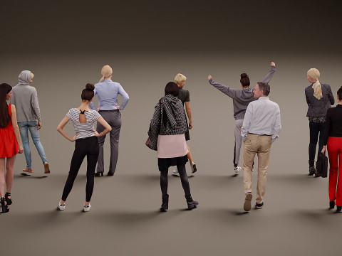 人物集合 x 10 08 3D 模型