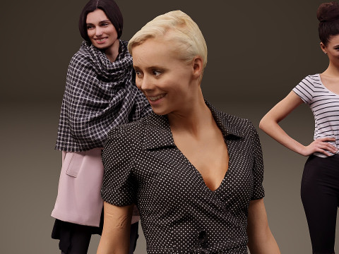 人物集合 x 10 08 3D 模型