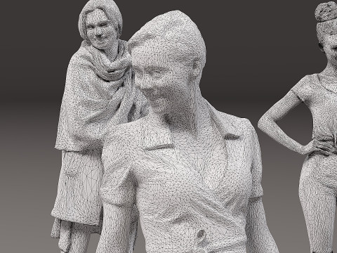人物集合 x 10 08 3D 模型